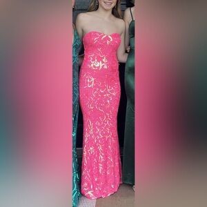 Hot Pink Lulu’s Prom Gown